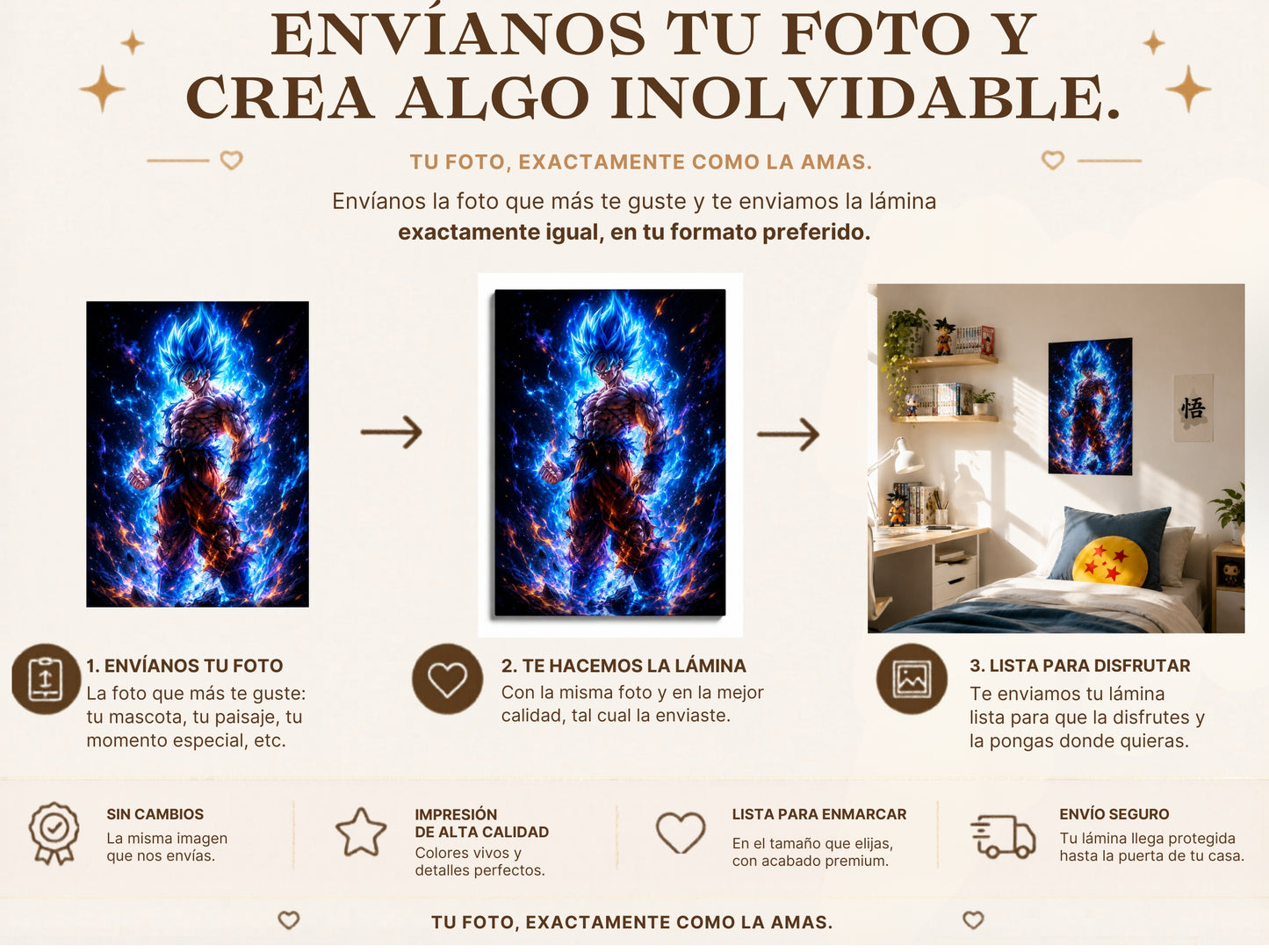 Lámina Aluminio GOKU GUERRERO CÓSMICO AZUL