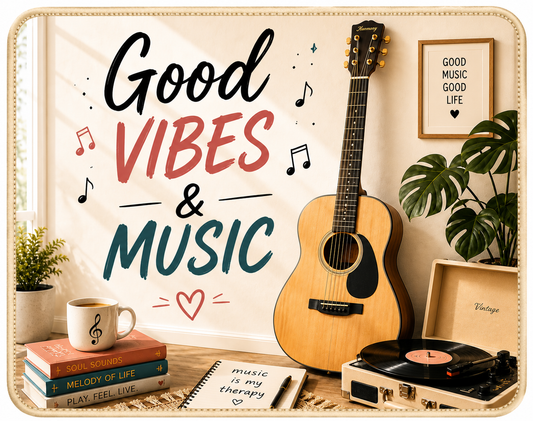 Alfombrilla Música GOOD VIBES & MUSIC