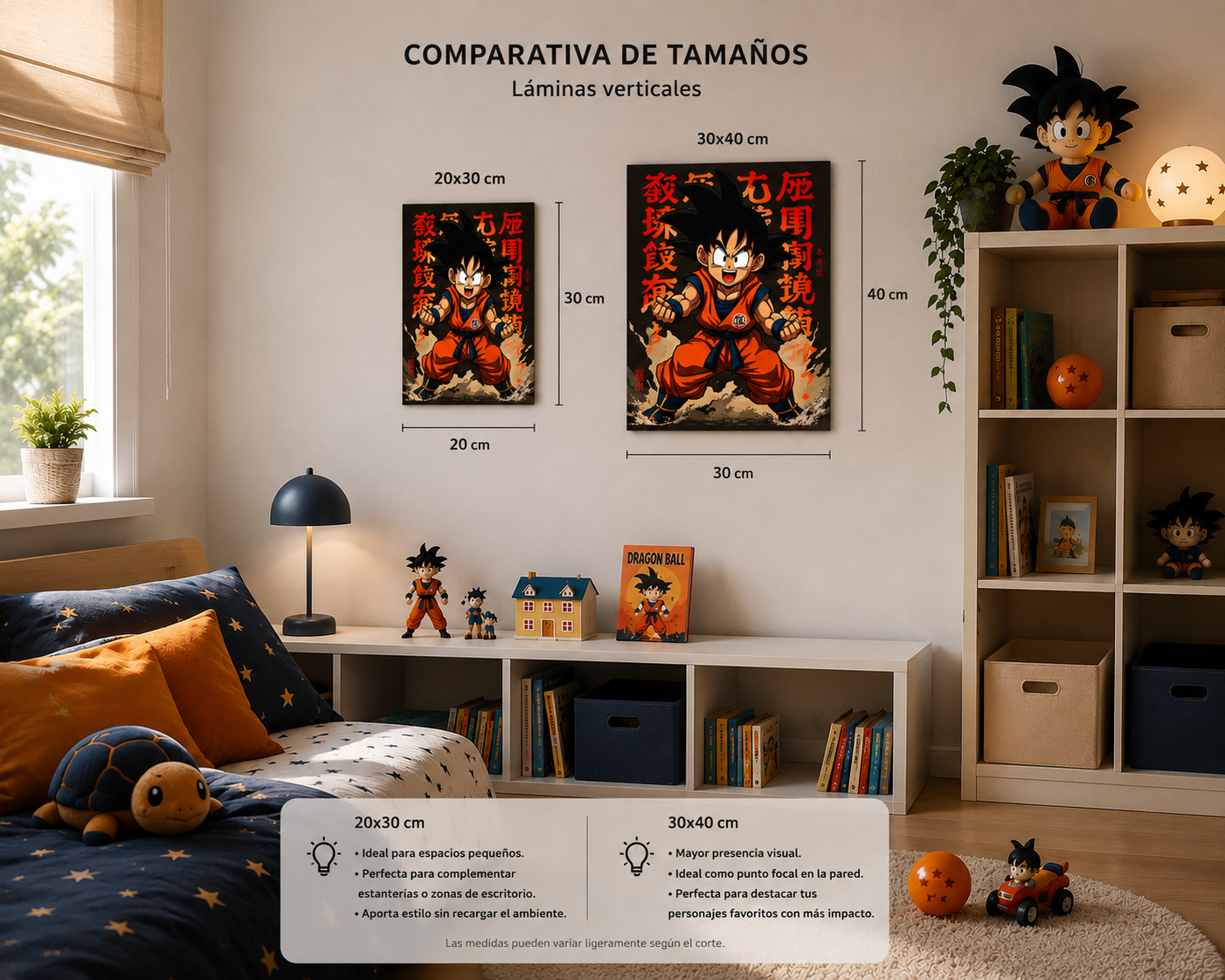 Lámina Aluminio GOKU PEQUEÑO GUERRERO