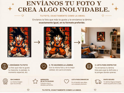 Lámina Aluminio GOKU PEQUEÑO GUERRERO
