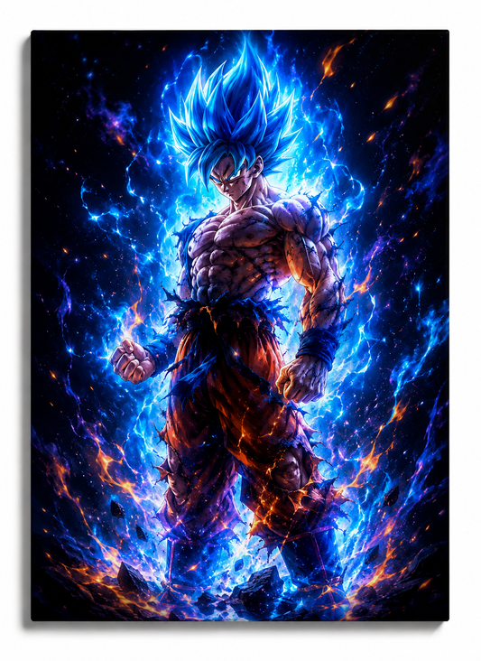 Lámina Aluminio GOKU GUERRERO CÓSMICO AZUL