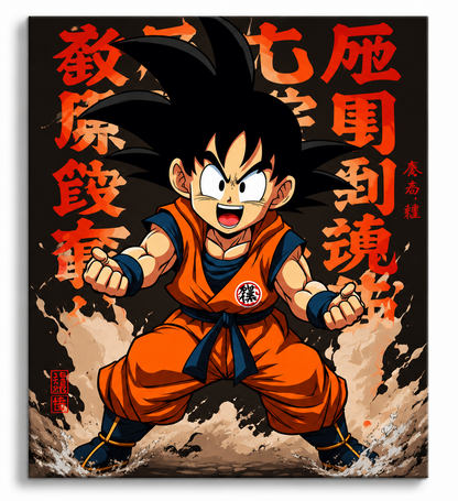 Lámina Aluminio GOKU PEQUEÑO GUERRERO