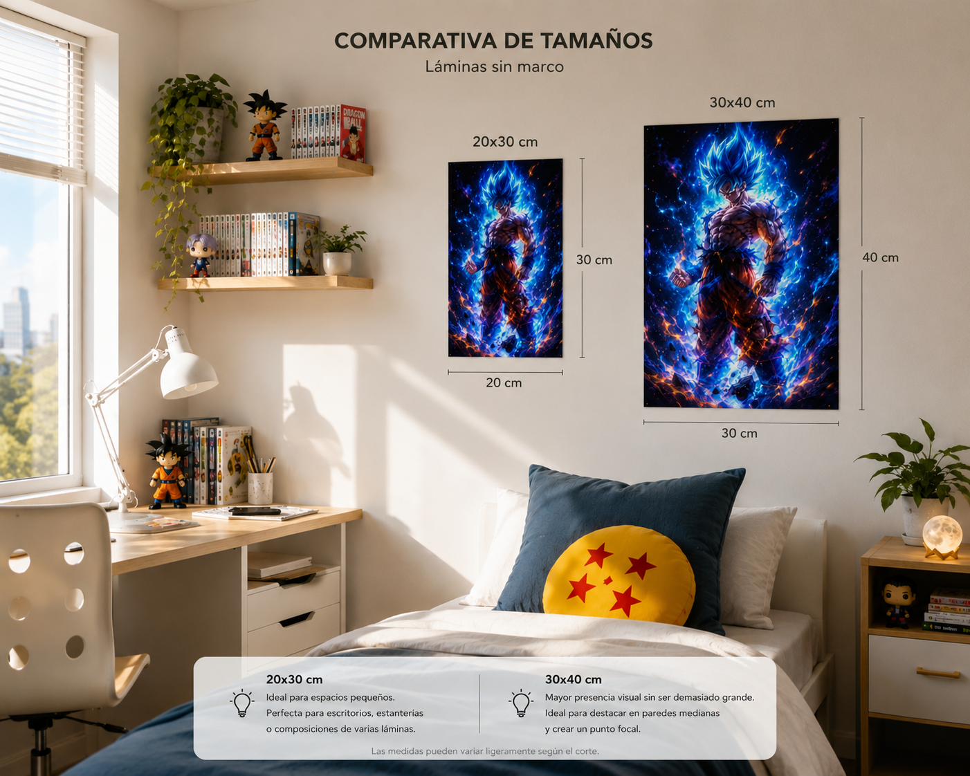 Lámina Aluminio GOKU GUERRERO CÓSMICO AZUL